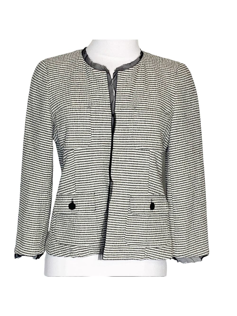 Weekend Max Mara striped silk‎ trimmed jacket